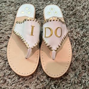 Brand new never worn jack rogers I DO sandals 9M.